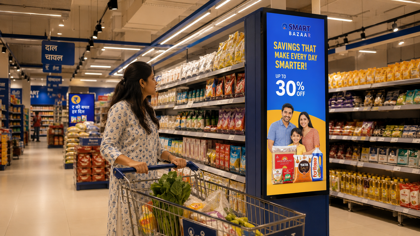 How Digital Signage Increases Basket Size in Indian Grocery & Supermarket Chains